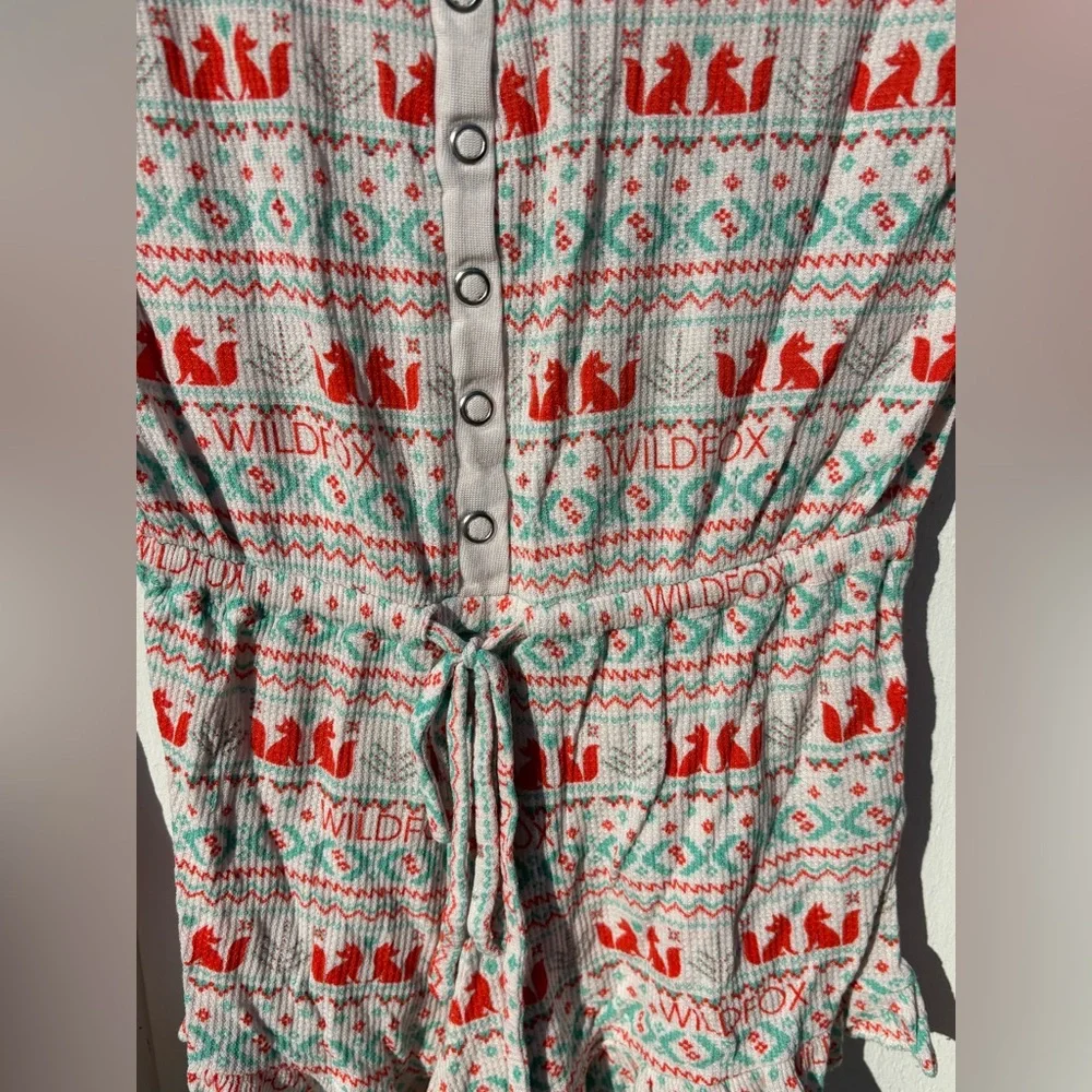 Wildfox Intimates Thermal Romper Pajamas XS